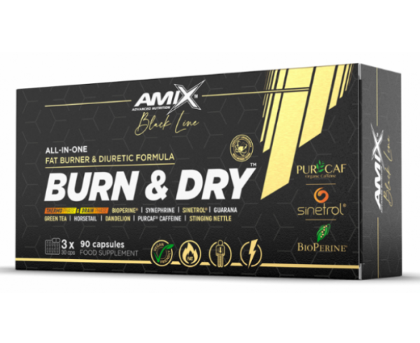 Amix Burn & Dry Fet Burner & Diuretic Formula in the white background
