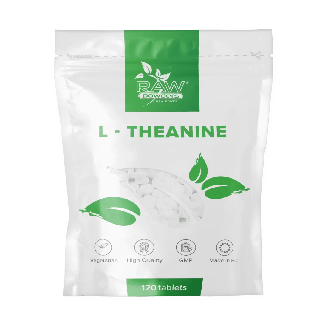 Raw Powders L-Theanine 120 tab.